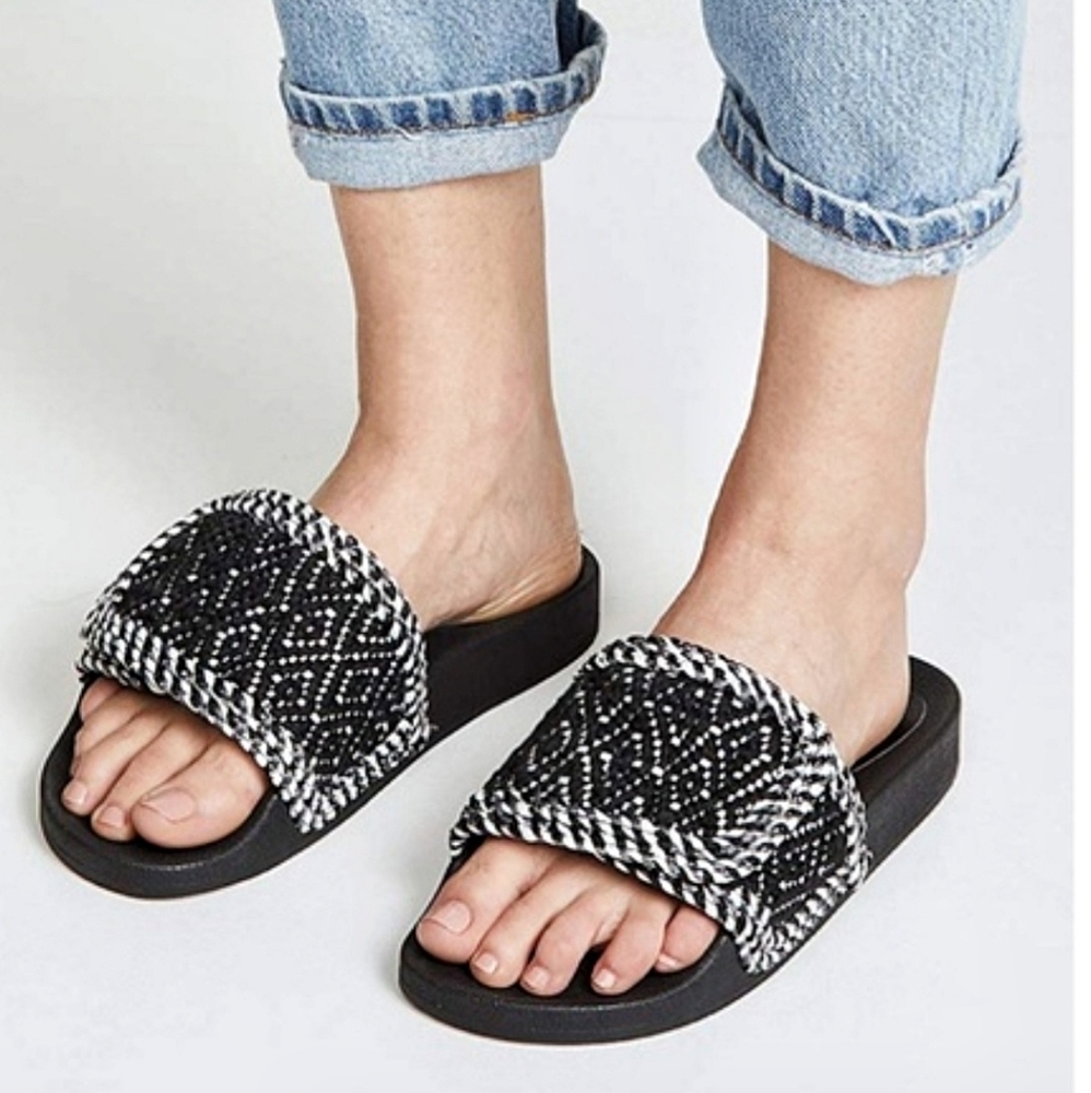 Rebecca Minkoff‎ | Woven Slip on Sliders size 8